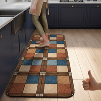 Tapis de cuisine personnalisé, lavable, en boue de diatomée, antidérapant, motif puzzle, anti-fatigue, adapté aux animaux domestiques, écologique