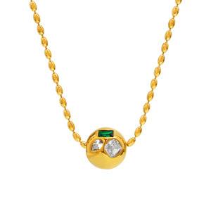 Collar con Colgante de Zirconia Geométrica Colorida, <span class=keywords><strong>Estilo</strong></span> Europeo y Americano, Tipo Ferris Wheel, de Acero Inoxidable para Mujer - Product Image 5