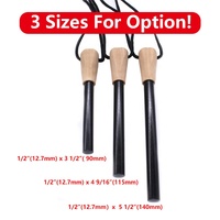 Allume-feu de survie en acier avec manche en bois noir extra long de 140 mm (1/2 pouce) et lame de 8 pouces pour accessoires de camping en plein air
