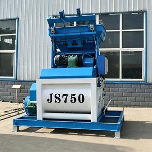 Bétonnière à double arbre JS750 750L à mélange forcé 35m³/h avec élévateur à câble et trémie - Product Image 2