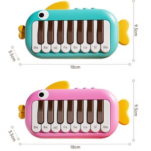 Nouveaux modèles d'instruments de percussion en gros : Jouet musical électronique en plastique à frapper, motif dessin animé, MoeFish Piano Musical Toy - Product Image 6