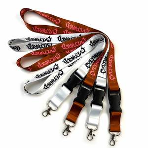 High Quality Black Polyester Staff ID Card Lanyard with Custom Logo Offset Printing Breakaway Safety Neck Strap - Product Image 3