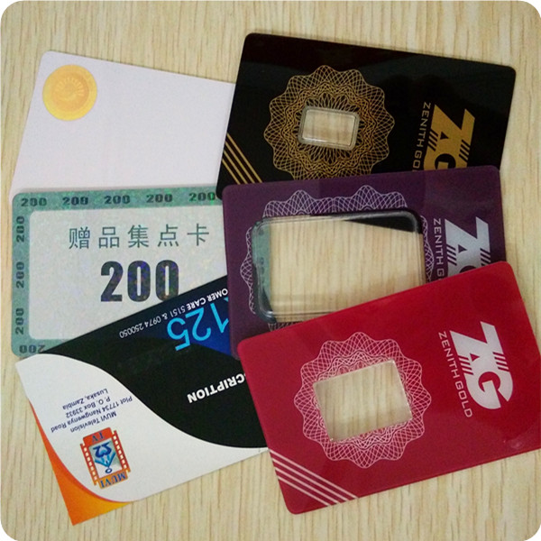 Custom Design PET VOID Tamper Evident Gold Coin Ingot Card Holder Sleeves