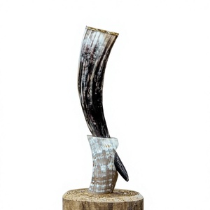 Vaso para Beber de Cuerno de Búfalo Natural, Pulido, Estilo Rústico, Decoración para el Hogar, Coleccionable - Product Image 1