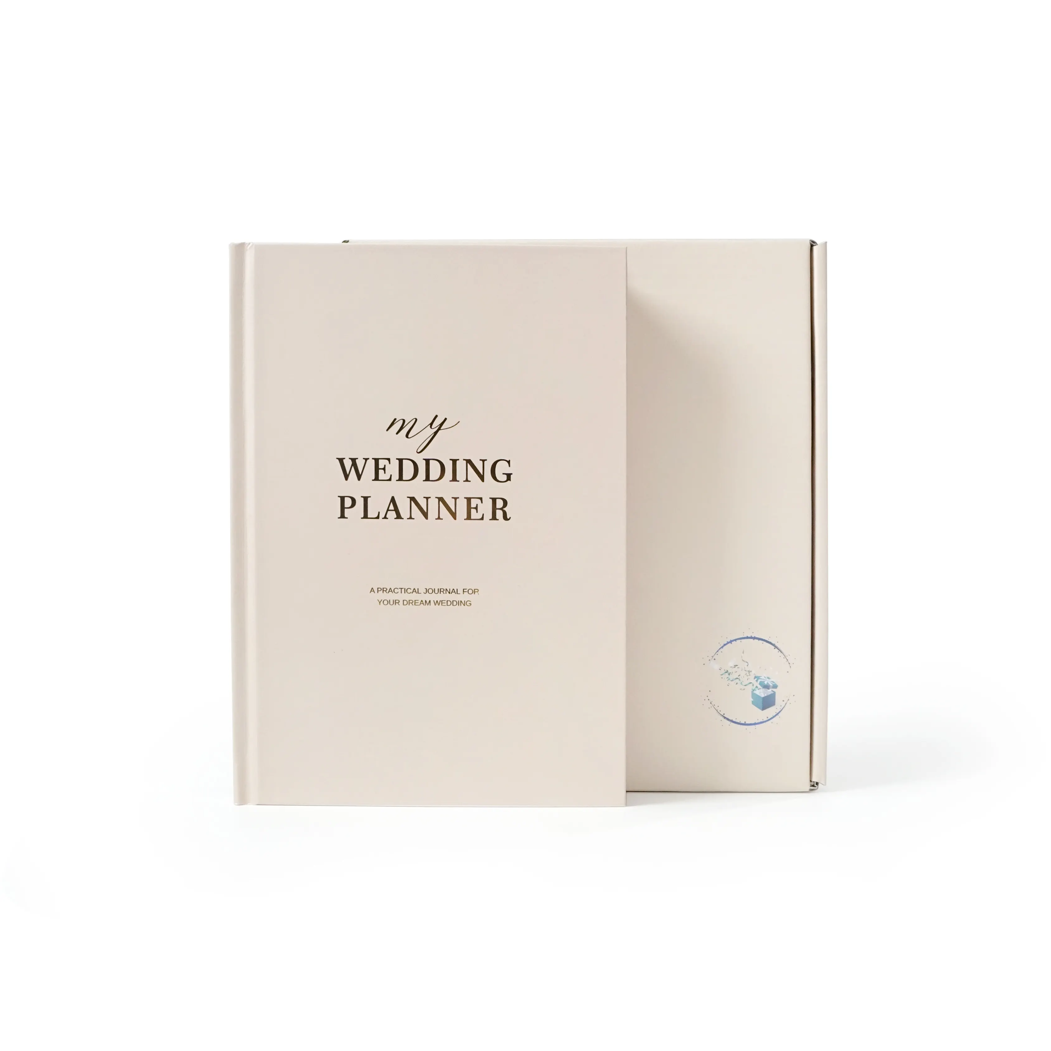 2024 kustom cetak saya perencana pernikahan Notebook buku catatan Hardcover buku tamu pernikahan jurnal Set untuk pengantin dengan kotak pena