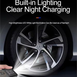 CLAUTOOL pompe à air haute puissance batterie externe Portable Jump Starter batterie Booster affichage numérique sans fil gonfleur chargeur câbles - Product Image 4