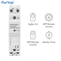 ATMS1602Z Zigbee Smart Timer Switch DIN Rail 16A Meteran Listrik Kontrol Aplikasi