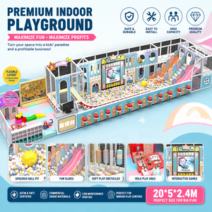 <b>Indoor</b> Playground Soft Play with <b>Slide</b> Maze Structure for Kids Birthday Party Venue - Product Image 1