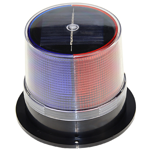 Balise stroboscopique solaire pour véhicule d'urgence, LED rouge/bleue, fixation magnétique pour la police et les pompiers - Product Image 3