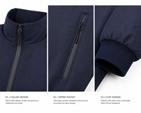 Veste Urbaine Zippée pour Homme, Broderie 3D, Coupe Oversize, Unie, Épaisse, Coupe-Vent, Respirante, pour Activités Hivernales en Extérieur