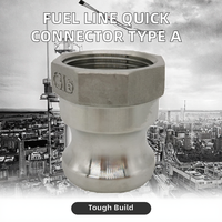 Vente Flash : Connecteur Rapide de Tuyau de Carburant en Acier Inoxydable Haute Pression, Surface Lisse, Type A