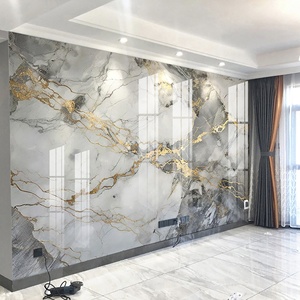Panneau mural SPC en cristal de carbone 2026 pour fond de télévision, décoration intérieure de salon de luxe léger en marbre pour la maison - Product Image 1