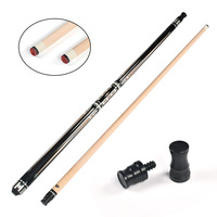 Queue de billard professionnelle en bois d'érable avec embout de 13 mm, joint en alliage d'aluminium 3/4, longueur de 1450 mm pour le billard