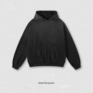 Sudadera con capucha unisex de punto grueso forrada para invierno, estilo urbano, con efecto desgastado, de alta calidad, personalizada para fabricantes, modelo Monkey - Product Image 1