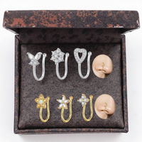 Anneau de nez factice sans perçage, manchette de nez, faux anneaux de nez pour femmes, anneau de septum à clipser, bijoux corporels factices