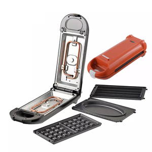 Aifa Nouvelle Machine à Gaufres Électrique, Machine à Churros avec <span class=keywords><strong>Plaques</strong></span> Multiples, 4 Churros, 2 Gaufres Belges, 1 Omelette, Snack, Petit-déjeuner - Product Image 2