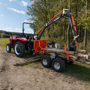 Remolque para ATV con Grúa, Rotador Hidráulico, Garra <span class=keywords><strong>de</strong></span> 1 <span class=keywords><strong>Tonelada</strong></span>, Sierra, Remolque Forestal para Uso Agrícola - Product Image 1