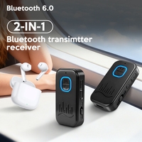 Transmitter Receiver Bluetooth Laris untuk TV, Adaptor Audio Nirkabel 3.5mm Aux dengan Daya Tahan Baterai Lama untuk TV, Speaker Mobil, PC