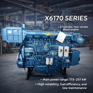 מנוע דיזל ימי מדגם Weichai X6170 סדרה 4 פעימות, 6 צילינדרים, 456 קילוואט, דגם X6170ZC620-2, לסירות דיג ולספינות מטען - Product Image 5