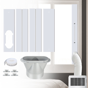 <span class=keywords><strong>Kit</strong></span> de ventilation de fenêtre pour climatiseur en gros, 4 pièces, plaque d'étanchéité de fenêtre réglable à bouche plate pour climatiseur mobile - Product Image 1