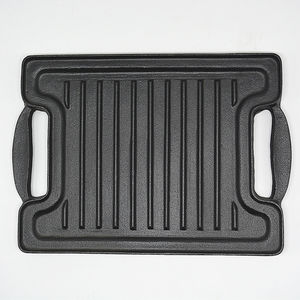 Nueva Plancha de Hierro Fundido Rectangular Precurada Reversible para Camping - Product Image 3