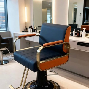 Chaise de coiffeur réglable en hauteur, durable, ergonomique, en acier inoxydable - Product Image 1