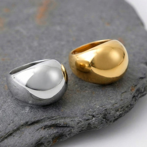 Modern Unisex Stainless Steel Ball Cocktail <b>Ring</b> Daily Wear Gift - Product Image 1