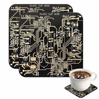 Sous-verre en circuit imprimé PCB, best-seller original transfrontalier, résistant à la chaleur, cadeau créatif personnalisé pour ingénieurs, 1 oz de cuivre