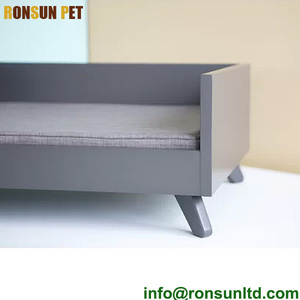 Gran <span class=keywords><strong>venta</strong></span> cama de madera para mascota cama suave para perro Casa de gato interior con cojín - Product Image 5