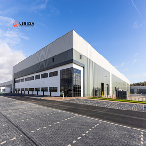 Almacén de Acero Americano de 700 m² con Puerta de Vidrio, Taller Comercial de Acero de Buena Calidad, Fábrica de Gran Envergadura - Product Image 2