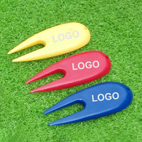 Outil de réparation de divots de golf en plastique Dericsson, fourche de réparation de marques de balles en ABS, accessoires multicolores pour terrains de golf