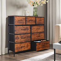 Armoire de rangement multi-niveaux moderne à grande capacité avec tissu pour le rangement de la literie dans le salon, design durable