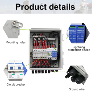 Moreday 1KW 2KW 3KW 5KW 10KW PV Solar <strong>Combiner</strong> <strong>Box</strong> <strong>6</strong> <strong>Strings</strong> DC1000V Ip65 Waterproof DC <strong>Combiner</strong> <strong>Box</strong> Junction <strong>Box</strong> - Product Image 2