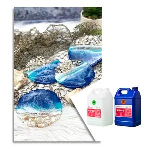 沙滩风格水晶纹理树脂工艺杯垫透明无毒环氧树脂DIY工艺品