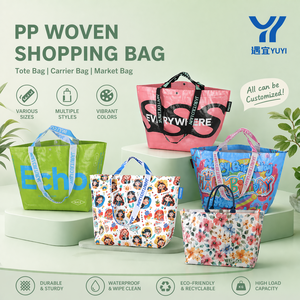Sac de courses réutilisable en PP tissé laminé, <span class=keywords><strong>grand</strong></span> format, avec logo et impression couleur, design de luxe - Product Image 6