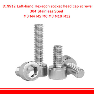 M3 M4 M5 <span class=keywords><strong>M6</strong></span> M8 M10 M12 Acero inoxidable DIN912 <span class=keywords><strong>Rosca</strong></span> de mano <span class=keywords><strong>izquierda</strong></span> <span class=keywords><strong>Tornillo</strong></span> de cabeza hexagonal Tornillos Allen 304 <span class=keywords><strong>Rosca</strong></span> inversa Métrica - Product Image 2