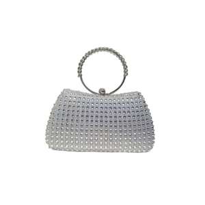 Sac de soirée de luxe entièrement orné de strass, étanche, avec fermeture éclair, pochette à main scintillante en cristal, sac bandoulière pour dîner, chaîne unisexe, mariage - Product Image 3