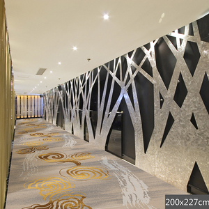 Tapis de couloir d'hôtel imprimé durable QIANQIAO, tapis mural géométrique moderne en polypropylène <span class=keywords><strong>pour</strong></span> <span class=keywords><strong>bureau</strong></span>, cinéma, chambre d'hôtel - Product Image 3