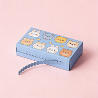 Boîte à fermeture éclair portable haut de gamme TongKun personnalisée en papier d'art, idéale pour broches et emballages cadeaux