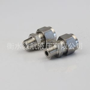 Raccord de compression hydraulique en acier inoxydable Miao Hang, filetage conique, connecteur de tuyau droit - Product Image 4