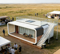 Cabane Apple préfabriquée moderne avec mobilier complet, maisonnette modulaire de luxe pour le glamping, villa de vacances, vente en gros