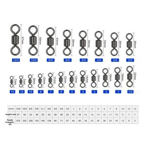 Conector de anillo en forma de ocho torreta americana eficaz, accesorios de pesca de tracción fuerte, broches giratorios esenciales para suministros de pescado - Product Image 4