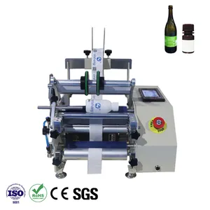 Orshang máquina de etiquetagem de garrafas redondas e pequenas, máquina ampola de garrafas de vinho semi-automática