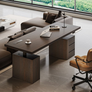 Scrivania Moderna in Legno Massello con Altezza Regolabile, Scrivania Nordica Personalizzata in Legno Massello per Studio e Calligrafia - Product Image 1
