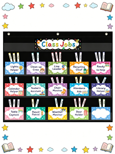 Tablero de Tareas para el Aula, Tablero Educativo para Ayudantes del Maestro, para Gestión del Aula o Educación en el Hogar - Product Image 1
