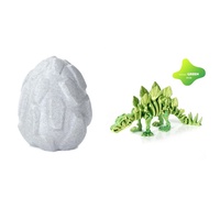 Figuras de Dinosaurios Articulados Impresas en 3D con Huevo - Colores Surtidos, Juguetes de T-Rex, Estegosaurio, Triceratops, Modelos Articulados