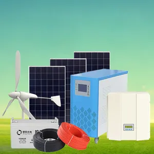 نظام هجين يعمل بالرياح و الطاقة الشمسية للاستخدام المنزلي, 200 وات و 600 وات ، منزلي ، منزلي ، مزود بمحلقات رأسية للبيع بالجملة.