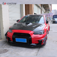 Capot en fibre de carbone pour Mitsubishi Lancer EVO X 10, vente directe d'usine, kit carrosserie, amélioration et modification du capot, nouveau capot.