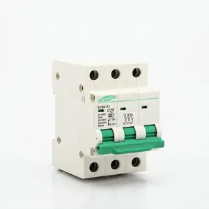 Suntree 50HZ/60HZ Circuit Breaker 2P 63A 400V Mini AC MCB Safety Tipe C