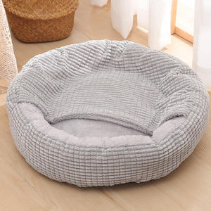 Cozy Donut Cuddler Cama cueva antiansiedad, cama ortopédica redonda lavable para mascotas Cama para perros pequeños con manta adjunta - Product Image 5